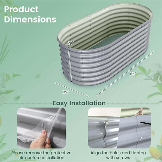 Costway Raised Garden Bed Raised Outdoor Garden Box Planter
